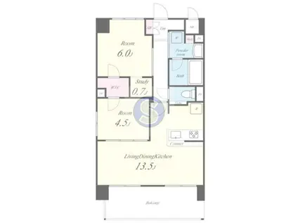 FUJIMAN南森町(1SLDK/2階)の間取り写真