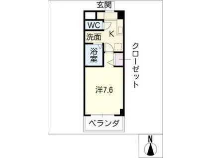 ステイ太閤(1K/4階)の間取り写真