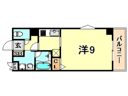 タカマツ神戸駅南通(1K/10階)の間取り写真