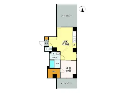 サウスERN VILLAGE湘南(1LDK/4階)の間取り写真