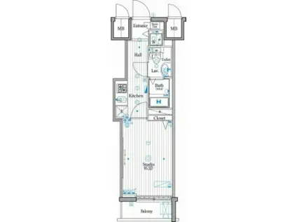 グランド・ガーラ新横浜ノース(1K/4階)の間取り写真