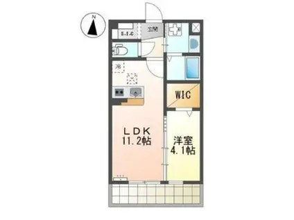 JR山陽本線 東福山駅 徒歩14分 2階建 築7年(1LDK/1階)の間取り写真