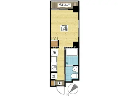 COCO今博多町(1K/7階)の間取り写真