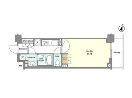 ブレス中野弥生町(1K/3階)の間取り写真