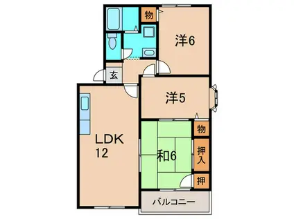 ファミール池尻(3LDK/1階)の間取り写真