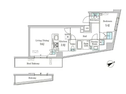 プリマリード南青山(1LDK/3階)の間取り写真