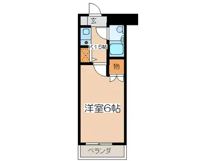 ジョイフル生田(1K/2階)の間取り写真