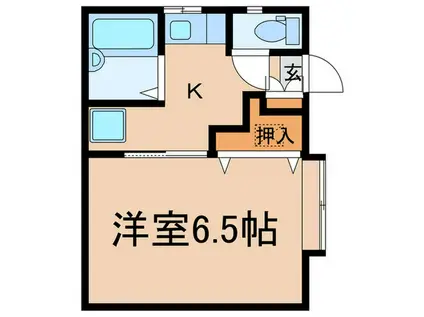 コートヤード目白(1K/1階)の間取り写真