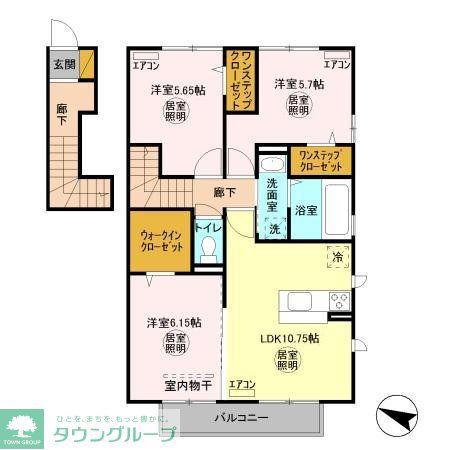 MKハイム(3LDK/2階)の間取り写真