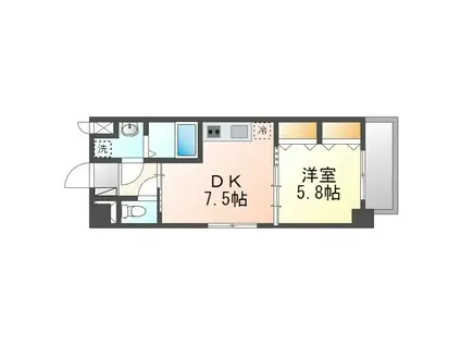 CHERRY・N プレミール(1DK/3階)の間取り写真