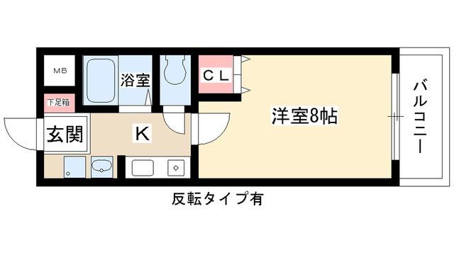 CROWN HILLS(1K/4階)の間取り写真