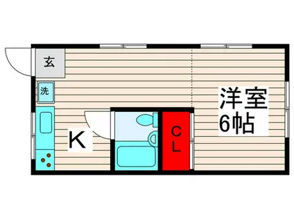 新井コーポ(1K/2階)の間取り写真