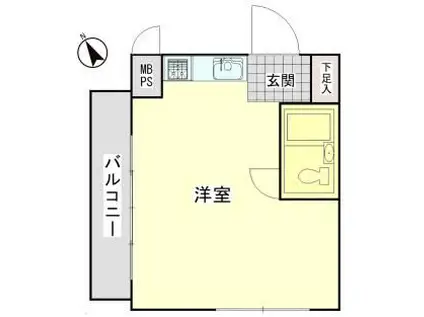 ライオンズマンション北池袋(ワンルーム/10階)の間取り写真