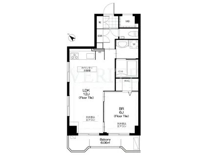 サンシティ新小岩(1LDK/5階)の間取り写真