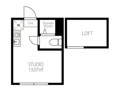 ブライト関原(ワンルーム/2階)の間取り写真