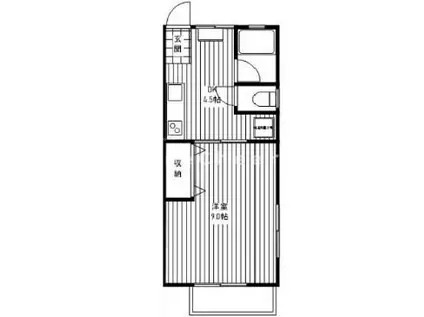 UMEホーム(1DK/2階)の間取り写真