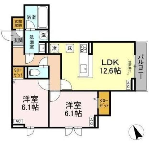 AUSPICIOUS HOUSE(2LDK/1階)の間取り写真