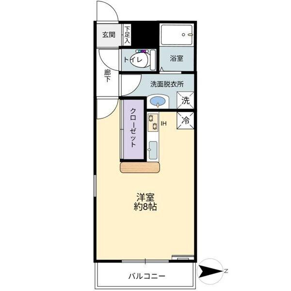 PROTOS ZERO(1K/1階)の間取り写真