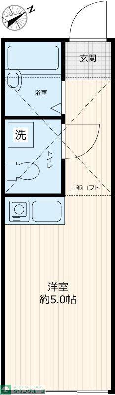 メゾン追浜(ワンルーム/1階)の間取り写真