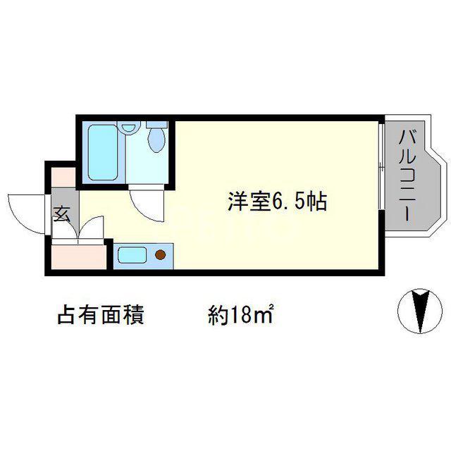 正和フラット宝ヶ池(1K/2階)の間取り写真