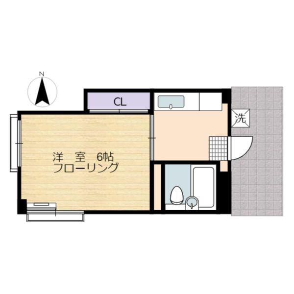 タナベコーポ(1K/3階)の間取り写真