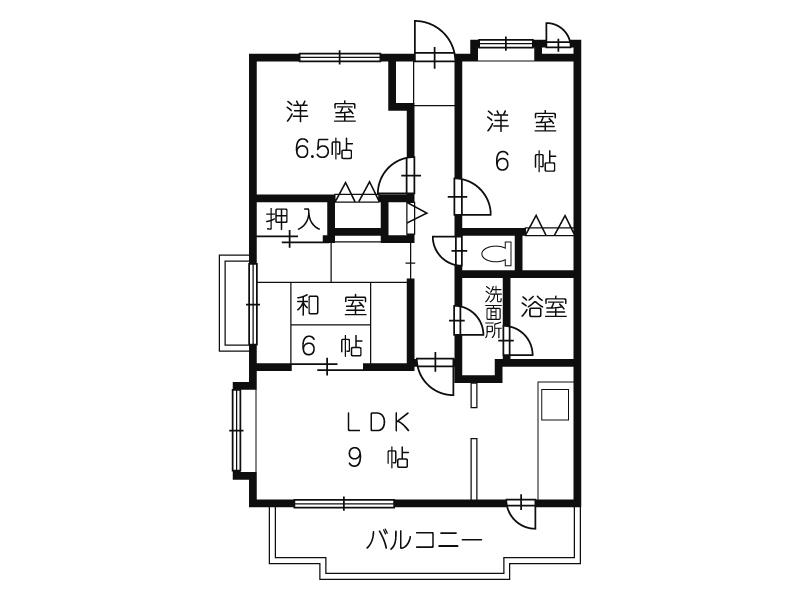 リバーオークス(3LDK/4階)の間取り写真