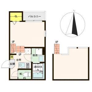 マルシエール黒松(1K/2階)の間取り写真