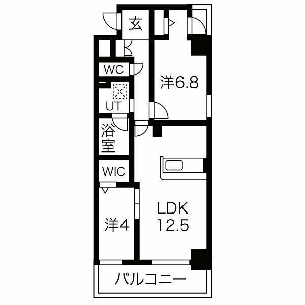 リアライズ小路駅前(2LDK/2階)の間取り写真