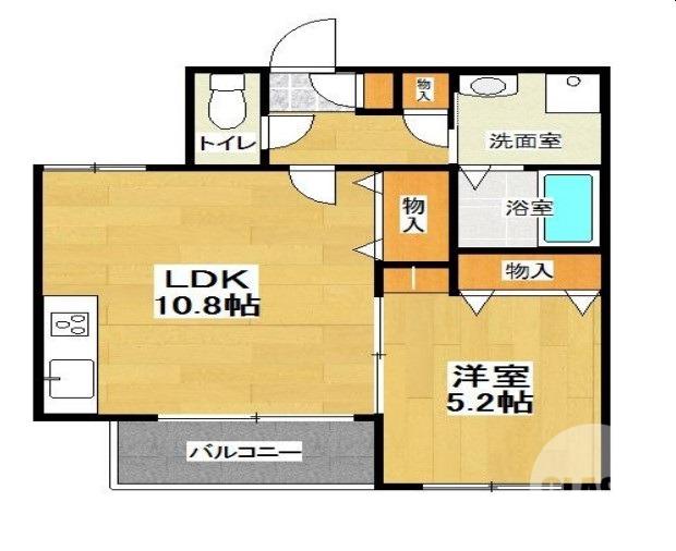 ラプンツェル(1LDK/1階)の間取り写真