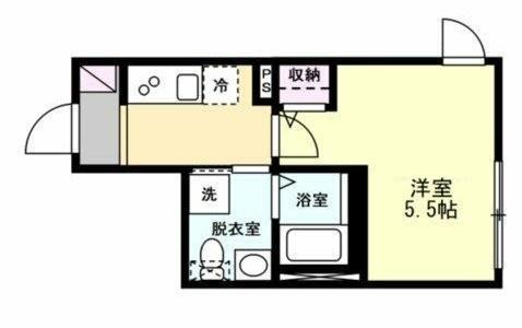 ユーテラス生麦(1K/2階)の間取り写真