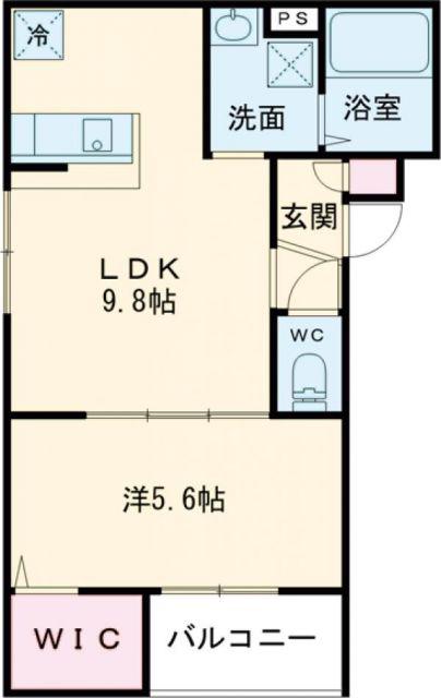 RAFFINE貝塚(1LDK/1階)の間取り写真