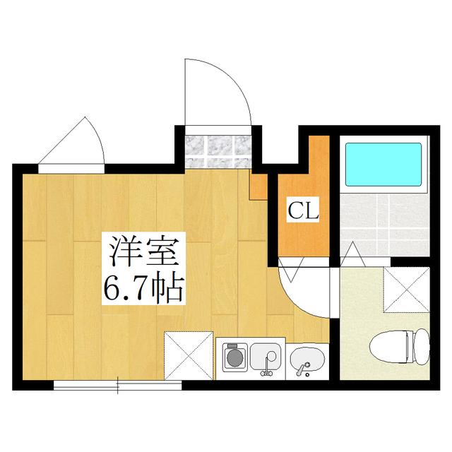 CREAL王子ノース(ワンルーム/5階)の間取り写真