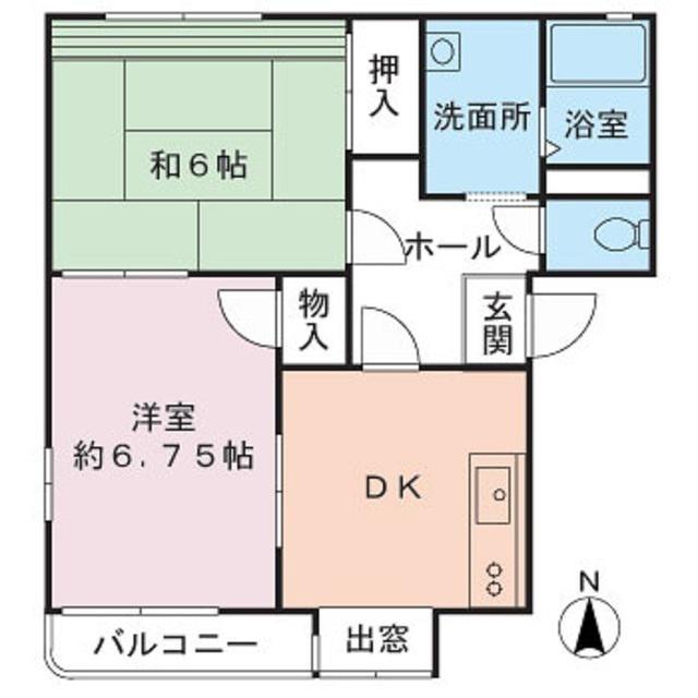 パークヒルいずみ中央(2DK/2階)の間取り写真
