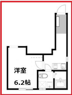 アクシス西新井(1K/3階)の間取り写真