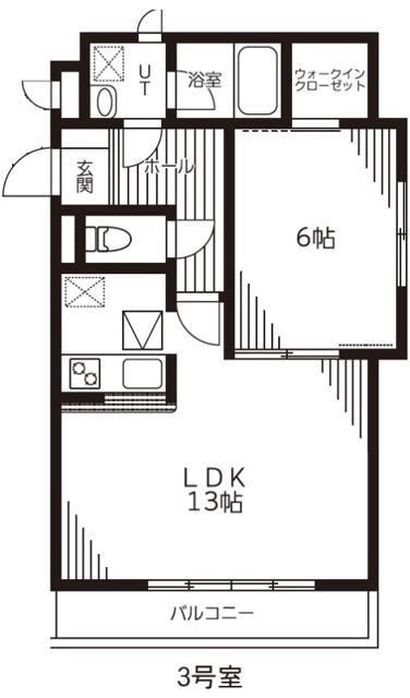プレミール・ヴィラ(1LDK/2階)の間取り写真