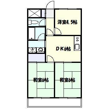 ガーデンシティ宮崎台(3DK/2階)の間取り写真