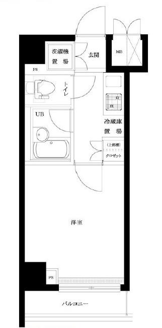 ルーブル大井町参番館(1K/3階)の間取り写真