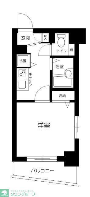 パークウェル銀座東(1K/5階)の間取り写真