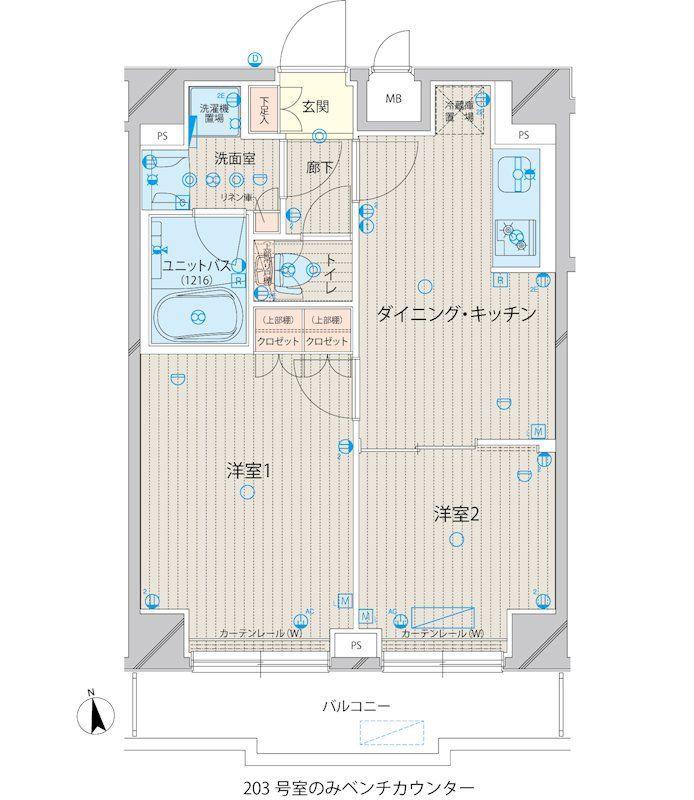 ルーブル上板橋(2DK/2階)の間取り写真