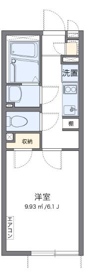 レオネクスト西門(1K/3階)の間取り写真