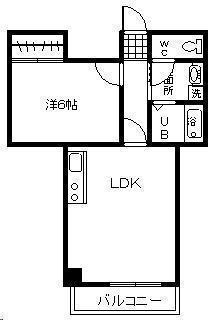 リベラ堀川(1LDK/4階)の間取り写真