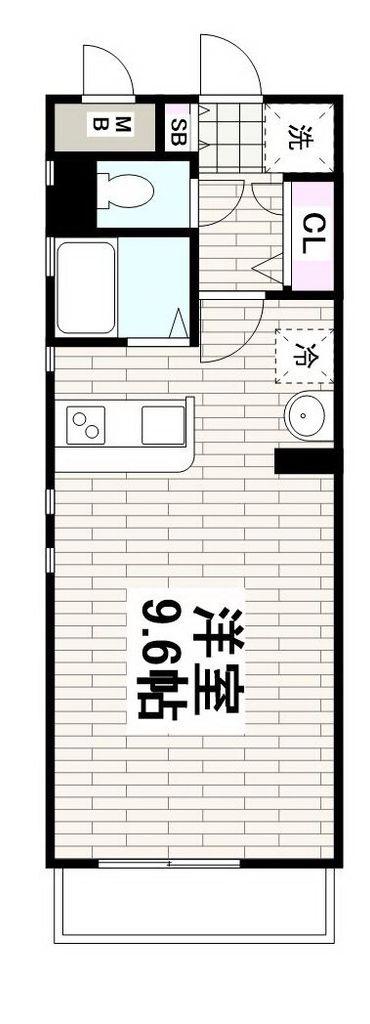 グランアパートメント(ワンルーム/3階)の間取り写真