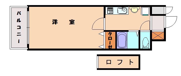 セレス香住ヶ丘II(1K/3階)の間取り写真