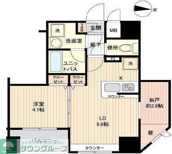 プレサンス本駒込アカデミア(1SLDK/10階)の間取り写真