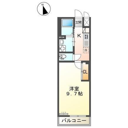 リライズ(1K/2階)の間取り写真