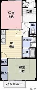 ルミエール近藤(2DK/1階)の間取り写真