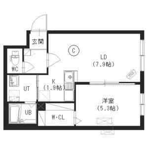 エクセル東札幌(1LDK/1階)の間取り写真