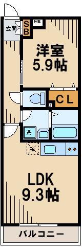 アルカサーノツー(1LDK/1階)の間取り写真