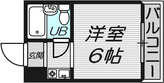アインス蒲生(ワンルーム/8階)の間取り写真
