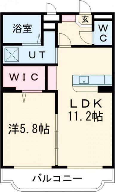 GLANZ A(1LDK/3階)の間取り写真